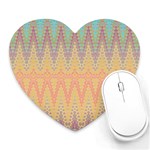 Boho Pastel Colors Heart Mousepads Front