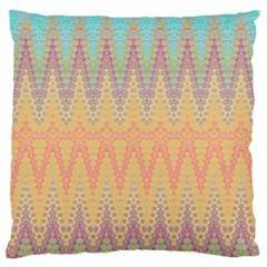 Boho Pastel Colors Large Cushion Case (two Sides) by SpinnyChairDesigns