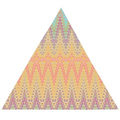 Boho Pastel Colors Wooden Puzzle Triangle by SpinnyChairDesigns