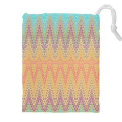 Boho Pastel Colors Drawstring Pouch (5xl) by SpinnyChairDesigns