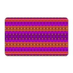 Boho Magenta And Gold Magnet (rectangular) by SpinnyChairDesigns