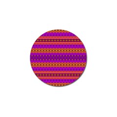 Boho Magenta And Gold Golf Ball Marker (10 Pack) by SpinnyChairDesigns