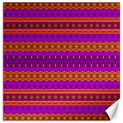 Boho Magenta And Gold Canvas 16  X 16  by SpinnyChairDesigns