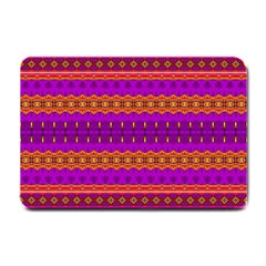 Boho Magenta And Gold Small Doormat  by SpinnyChairDesigns