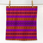 Boho Magenta and Gold Face Towel Front