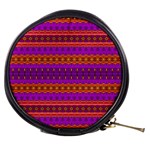 Boho Magenta and Gold Mini Makeup Bag Front