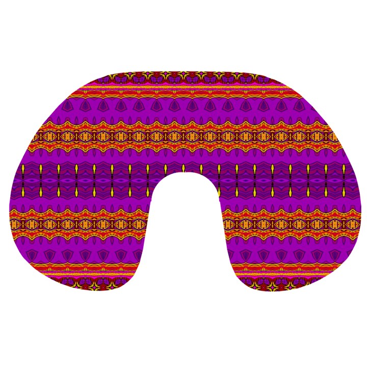 Boho Magenta and Gold Travel Neck Pillow