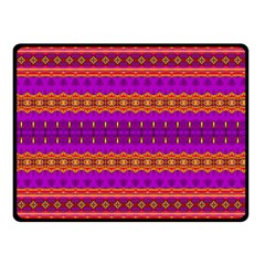 Boho Magenta And Gold Double Sided Fleece Blanket (small)  by SpinnyChairDesigns