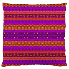 Boho Magenta And Gold Standard Flano Cushion Case (one Side)