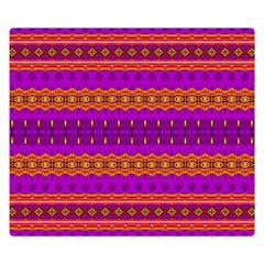 Boho Magenta And Gold Double Sided Flano Blanket (small)  by SpinnyChairDesigns