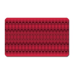 Crimson Red Pattern Magnet (rectangular) by SpinnyChairDesigns