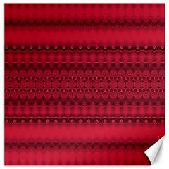 Crimson Red Pattern Canvas 12  X 12  by SpinnyChairDesigns