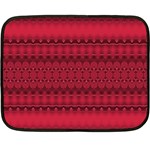 Crimson Red Pattern Fleece Blanket (Mini) 35 x27  Blanket