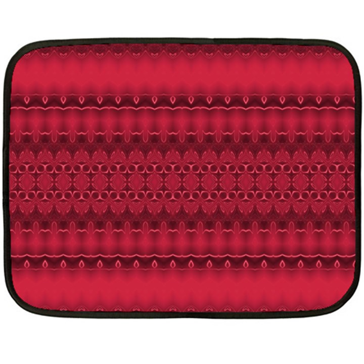 Crimson Red Pattern Fleece Blanket (Mini)