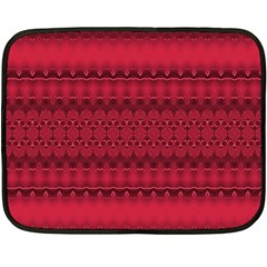 Crimson Red Pattern Double Sided Fleece Blanket (mini)  by SpinnyChairDesigns