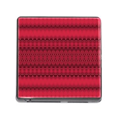 Crimson Red Pattern Memory Card Reader (square 5 Slot) by SpinnyChairDesigns