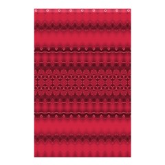 Crimson Red Pattern Shower Curtain 48  X 72  (small)  by SpinnyChairDesigns