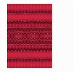 Crimson Red Pattern Large Garden Flag (two Sides) by SpinnyChairDesigns