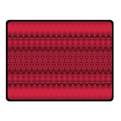 Crimson Red Pattern Double Sided Fleece Blanket (small)  by SpinnyChairDesigns