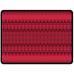 Crimson Red Pattern Double Sided Fleece Blanket (large)  by SpinnyChairDesigns