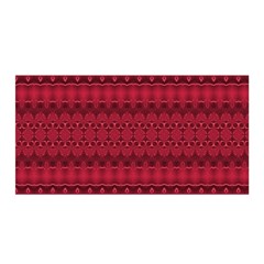 Crimson Red Pattern Satin Wrap by SpinnyChairDesigns