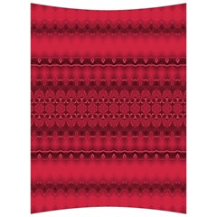 Crimson Red Pattern Back Support Cushion by SpinnyChairDesigns