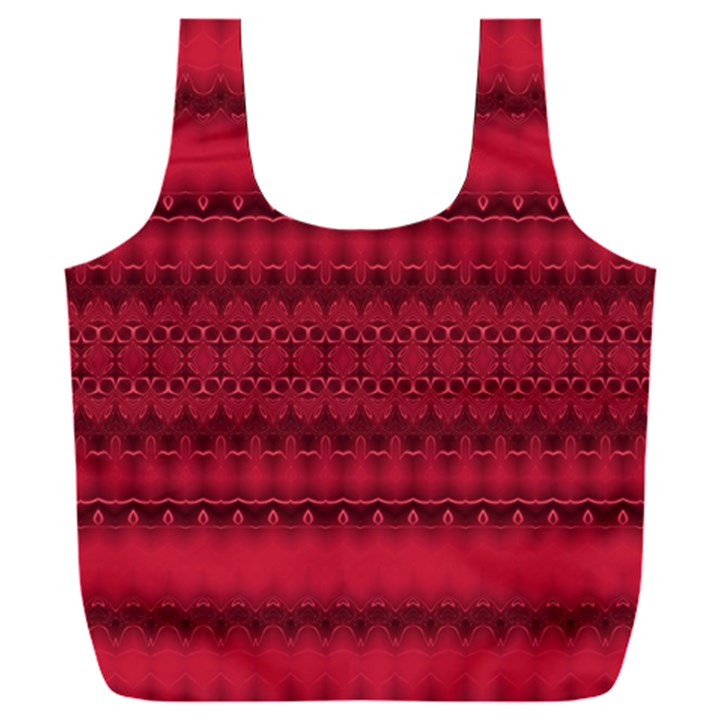 Crimson Red Pattern Full Print Recycle Bag (XXXL)