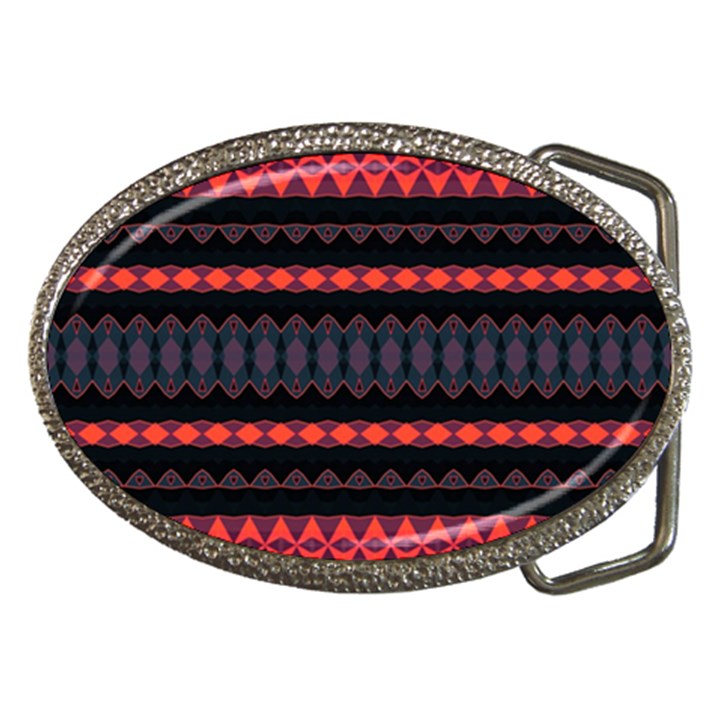 Boho Orange Black Belt Buckles