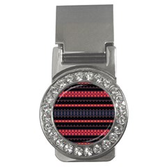 Boho Orange Black Money Clips (cz) 