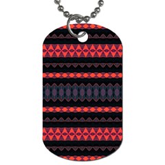 Boho Orange Black Dog Tag (two Sides) by SpinnyChairDesigns