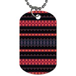 Boho Orange Black Dog Tag (Two Sides) Front