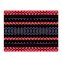 Boho Orange Black Double Sided Flano Blanket (mini)  by SpinnyChairDesigns