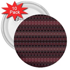 Boho Wine Grey 3  Buttons (10 Pack)  by SpinnyChairDesigns