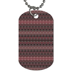 Boho Wine Grey Dog Tag (one Side) by SpinnyChairDesigns