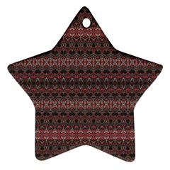 Boho Wine Grey Star Ornament (two Sides) by SpinnyChairDesigns