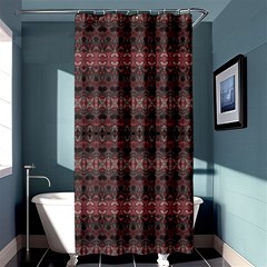 Boho Wine Grey Shower Curtain 36  X 72  (stall)  by SpinnyChairDesigns