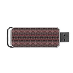 Boho Wine Grey Portable Usb Flash (two Sides)