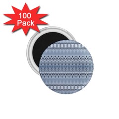 Boho Faded Blue Grey 1 75  Magnets (100 Pack)  by SpinnyChairDesigns