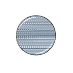 Boho Faded Blue Grey Hat Clip Ball Marker (4 Pack) by SpinnyChairDesigns