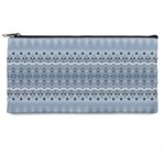 Boho Faded Blue Grey Pencil Case Front