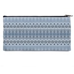 Boho Faded Blue Grey Pencil Case Back