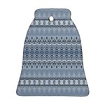 Boho Faded Blue Grey Bell Ornament (Two Sides) Back