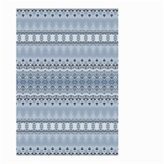 Boho Faded Blue Grey Small Garden Flag (two Sides) by SpinnyChairDesigns