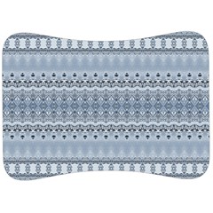 Boho Faded Blue Grey Velour Seat Head Rest Cushion by SpinnyChairDesigns