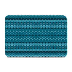 Boho Teal Pattern Plate Mats by SpinnyChairDesigns