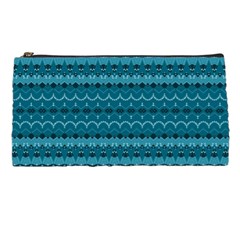 Boho Teal Pattern Pencil Case by SpinnyChairDesigns