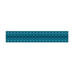 Boho Teal Pattern Flano Scarf (mini) by SpinnyChairDesigns