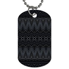 Boho Black And Silver Dog Tag (one Side) by SpinnyChairDesigns