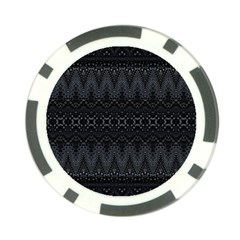 Boho Black And Silver Poker Chip Card Guard (10 Pack) by SpinnyChairDesigns