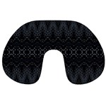 Boho Black and Silver Travel Neck Pillow Front